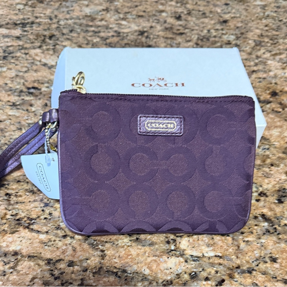 Coach Deep Purple Clutch Wristlet